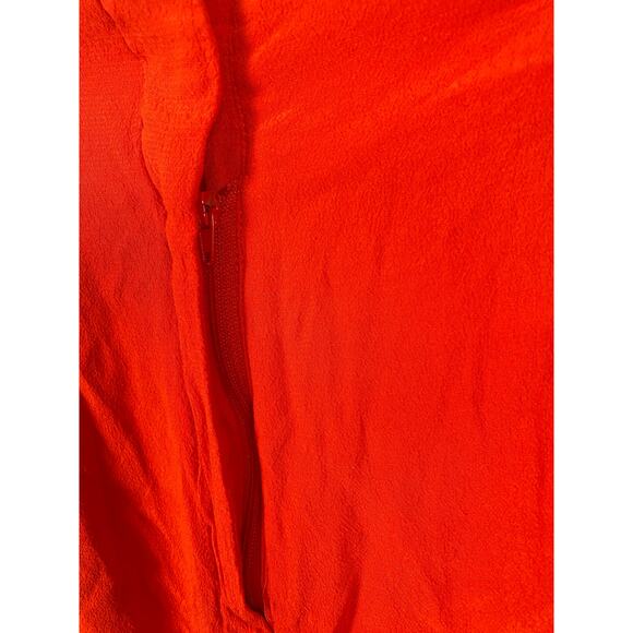 H&M Women Red Cullote Crop Paperbag Pants Pockets Belted Elastic Waist Size 8 - Picture 7 of 10